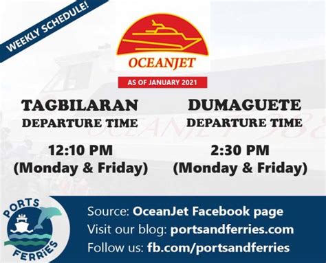 oceanjet schedule tagbilaran to dumaguete 2024|Tagbilaran to Dumaguete and v.v.: OceanJet Schedule, Fares.